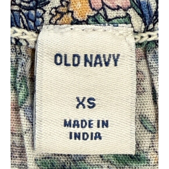 Old Navy Women’s Floral Maxi Dress Cottagecore Prairie Smocked Waist Boho Sz XS - Picture 5 of 8